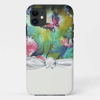 Etui iPhone Case-Mate papillon parmi les roses