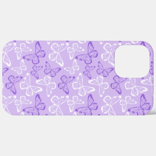 Coques Case-Mate iPhone Papillon pourpre (Retour (horizontal))