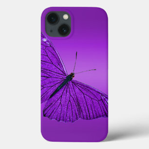 Coques Pour iPhone Papillon pourpre foncé de 1800s vintages sur le