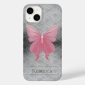 Coques Case-Mate iPhone Papillon rose bijoux Damas (Verso)