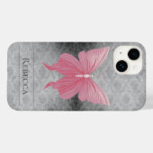 Coques Case-Mate iPhone Papillon rose bijoux Damas (Verso (horizontal))