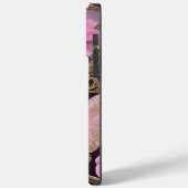 Coques Case-Mate iPhone Papillon Rose et Or Nom Personnalisé (Verso / Gauche)