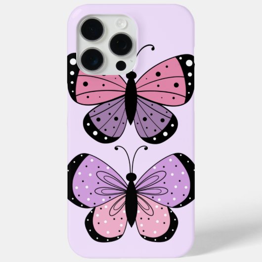 Coques Case-Mate iPhone Papillon rose et violet (Verso)