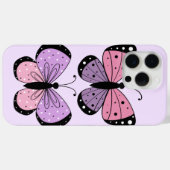 Coques Case-Mate iPhone Papillon rose et violet (Verso (horizontal))