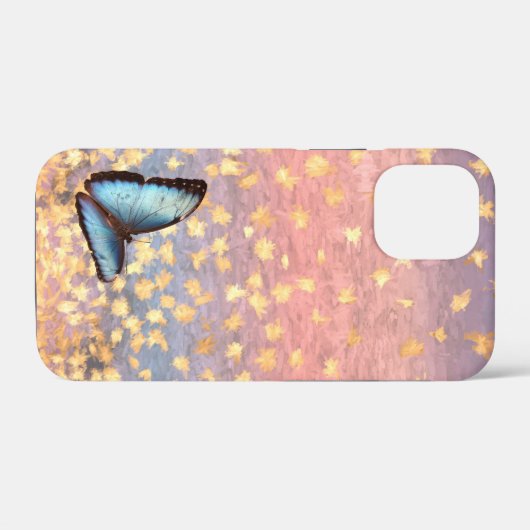 Coques Case-Mate iPhone Papillon Rose Gold Flakes Design abstrait (Verso (horizontal))