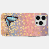 Coques Case-Mate iPhone Papillon Rose Gold Flakes Design abstrait (Verso (horizontal))