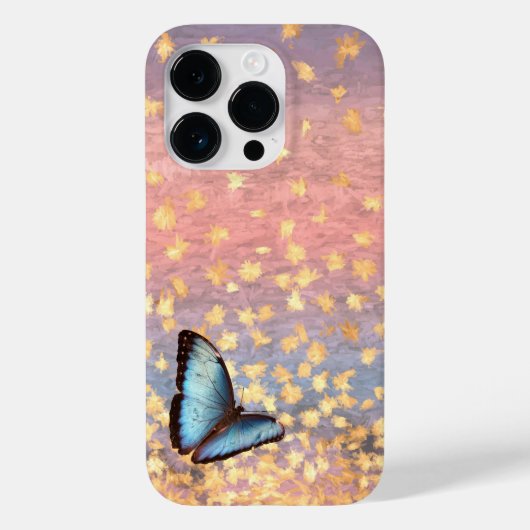 Coques Case-Mate iPhone Papillon Rose Gold Flakes Design abstrait (Verso)