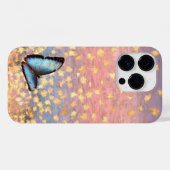 Coques Case-Mate iPhone Papillon Rose Gold Flakes Design abstrait (Verso (horizontal))