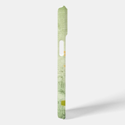 Coques Case-Mate iPhone Papillon rose sur Arrière - plan Floral vert (Verso / Droite)