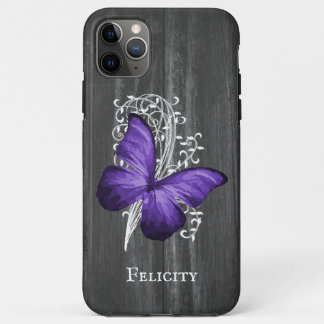 Case-Mate iPhone Case Papillon rustique violet Personnalisé