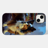 Coques Case-Mate iPhone Papillon Saison des Fêtes de Noël (Verso (horizontal))