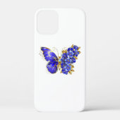 Coques Case-Mate iPhone Papillon saphir à fleurs (Verso)