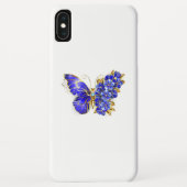 Coques Case-Mate iPhone Papillon saphir à fleurs (Dos)