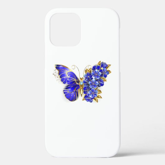 Coques Case-Mate iPhone Papillon Saphir Fleur (Verso)