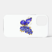 Coques Case-Mate iPhone Papillon Saphir Fleur (Verso (horizontal))