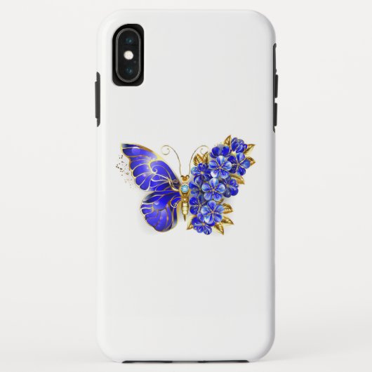Coques Case-Mate iPhone Papillon Saphir Fleur (Dos)