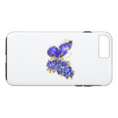 Coques Case-Mate iPhone Papillon Saphir Fleur (Dos (Horizontal))