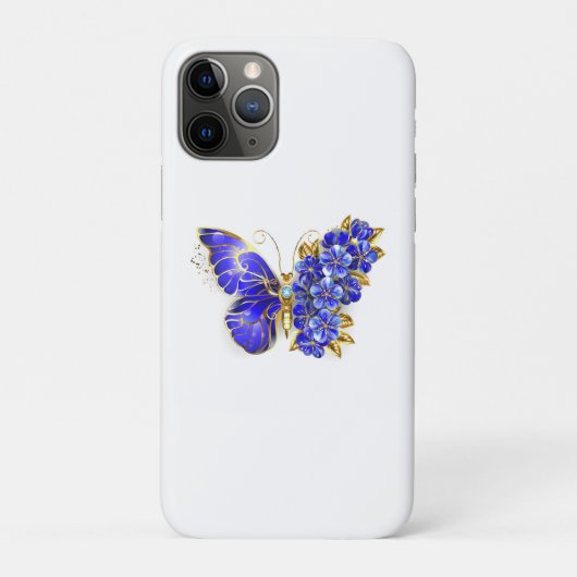 Coques Case-Mate iPhone Papillon Saphir Fleur (Dos)