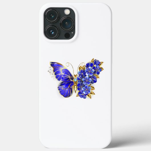 Coques Case-Mate iPhone Papillon Saphir Fleur (Verso)