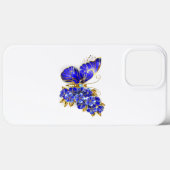 Coques Case-Mate iPhone Papillon Saphir Fleur (Verso (horizontal))