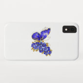 Coques Case-Mate iPhone Papillon Saphir Fleur (Dos (Horizontal))