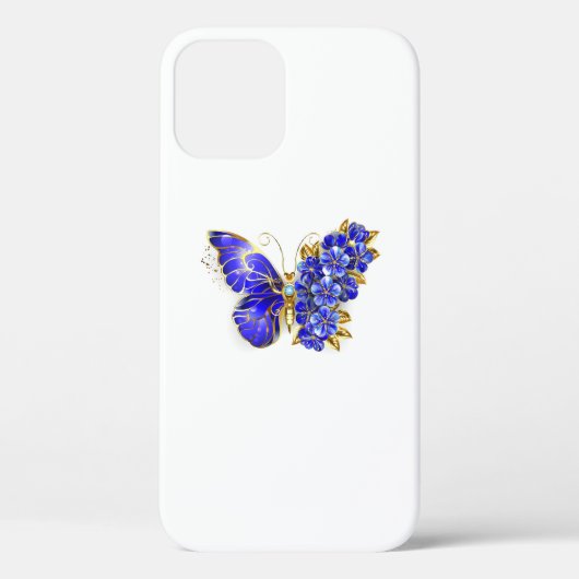 Coques Case-Mate iPhone Papillon Saphir Fleur (Verso)