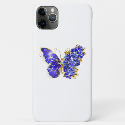 Coques Case-Mate iPhone Papillon Saphir Fleur (Dos)