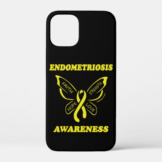 Coques Case-Mate iPhone Papillon/sensibilisation...Endometriose (Verso)