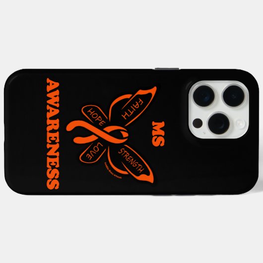 Coques Case-Mate iPhone Papillon/sensibilisation...MS (Verso (horizontal))