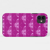 Coques Case-Mate iPhone Papillon stylisé Déco - magenta et rose (Dos (Horizontal))