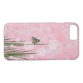 Coques Case-Mate iPhone papillon sur fleur bouffée (Dos (Horizontal))