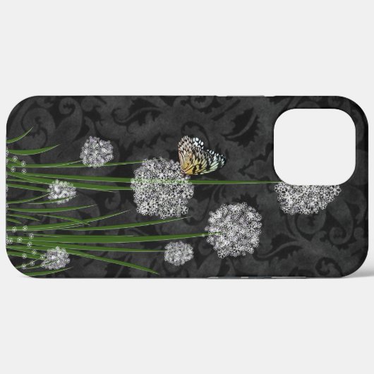 Coques Case-Mate iPhone Papillon sur Fleur de Puff (Verso (horizontal))