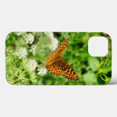 Coques Case-Mate iPhone Papillon Sur Fleurs Blanches (Verso (horizontal))