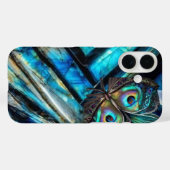 Coques Case-Mate iPhone Papillon sur labradorite (Verso (horizontal))