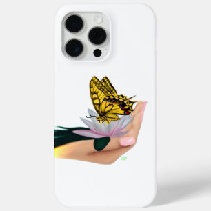 Coque iPhone 15 Pro Max Papillon sur Lotus Bloom