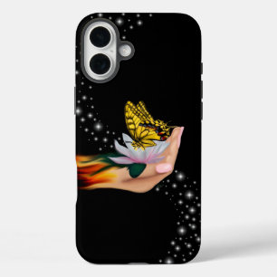 Coques iPhone 16 Plus Papillon sur Lotus Bloom