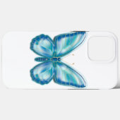 Coques Case-Mate iPhone Papillon turquoise (Verso (horizontal))