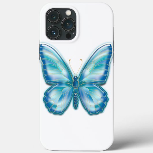 Coques Case-Mate iPhone Papillon turquoise (Verso)