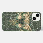 Coques Case-Mate iPhone Papillon vapeur vert fantaisie (Verso (horizontal))