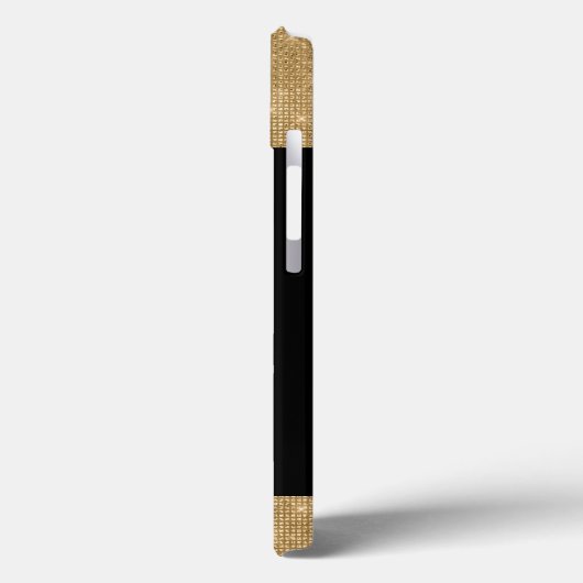 Coques Case-Mate iPhone Papillon vert et or Monogramme (Verso / Gauche)