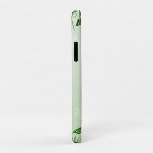 Coques Case-Mate iPhone Papillon vert sur vert clair - romantique (Dos/Droite)