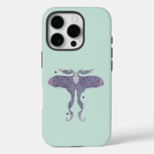 Coques iPhone 16 Pro Papillon Violet Capricieux avec Étincelles d'Étoil