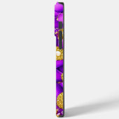 Coques Case-Mate iPhone Papillon violet et or avec nom personnalisé (Verso / Gauche)