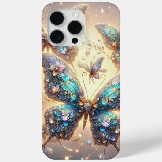 Coques Case-Mate iPhone Papillons à parties scintillant étincelante Boîtie (Verso)