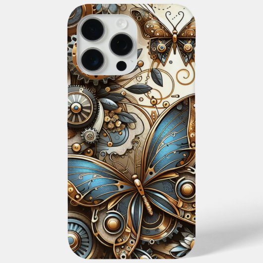 Coques Case-Mate iPhone Papillons à vapeur vintages (Verso)