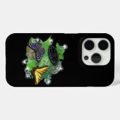 Coques Case-Mate iPhone Papillons avec Raindrops Feuille étoiles (Verso (horizontal))