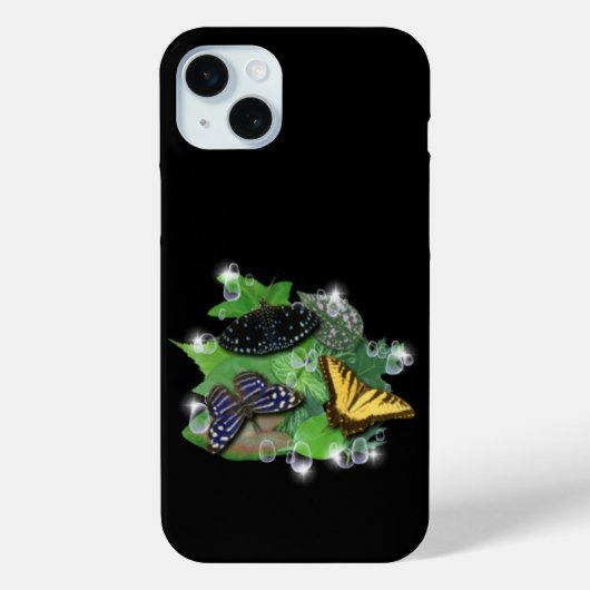 Coques Case-Mate iPhone Papillons avec Raindrops Feuille étoiles (Verso)
