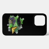 Coques Case-Mate iPhone Papillons avec Raindrops Feuille étoiles (Verso (horizontal))