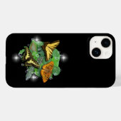 Coques Case-Mate iPhone Papillons avec Raindrops Feuille étoiles (Verso (horizontal))