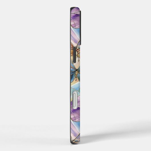 Coques Case-Mate iPhone Papillons bleu pourpre (Verso / Droite)